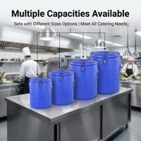 Seau isotherme empilable pour aliments, baril de traiteur thermique commercial, conteneur de transport peu encombrant, ensemble chauffe-plats en gros