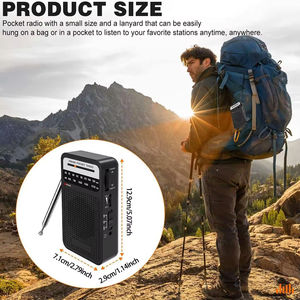 Radio portable double bande de poche avec écouteurs, pointeur radio, Bel Canto, écoute complète des chaînes, radio pour personnes âgées - Product Image 4