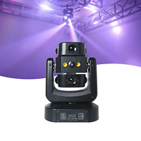Luz de Escenario con Cabezal Móvil Giratorio de Doble Brazo, 150W, LED RGBW, Láser RG, Efecto Estroboscópico, Activación por Sonido, DMX, Iluminación para Fiestas DJ