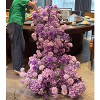 Rangkaian Bunga Sutra Buatan Monet Garden Bergaya Pedesaan Terinspirasi Hutan, Semi-Handmade untuk Lamaran