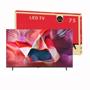 Precio barato 4K de alta definición de borde estrecho TV de pantalla completa de 75 pulgadas Android Smart TV marco y embalaje personalizados