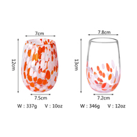 Verres à vin personnalisés avec logo, verres à points colorés, gobelets à eau pour la maison et les fêtes