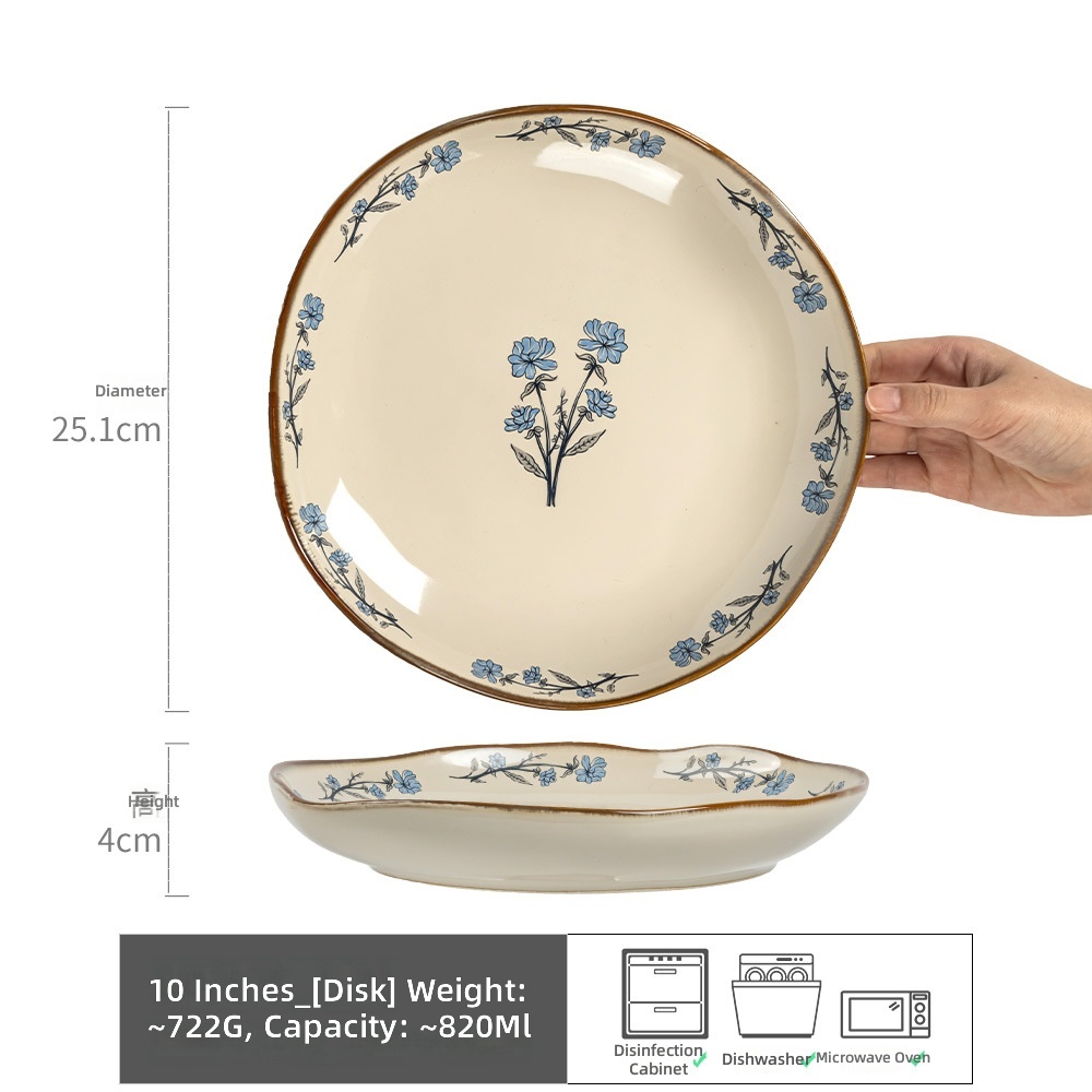 Assiette creuse blanc laiteux de 10 pouces
