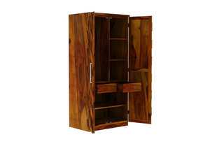 Armoire Jodhpuri Woods en bois de Sheesham Naxu, élégante et robuste, solution de rangement en bois massif avec un intérieur spacieux, parfaite. - Product Image 2