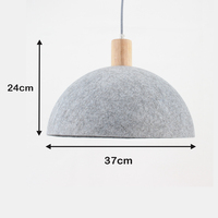 Lampe suspendue en feutre pour chambre d'hôtel, design nordique moderne