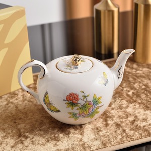 Wholesale Modern European Style Tea & Coffee Ceramic Pot Butterfly Dragonfly & Palace Flower Vintage Pastoral Saucer <b>Cup</b> <b>Set</b> - Product Image 4