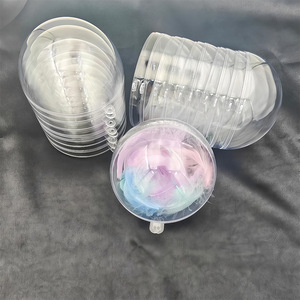 Transparent Acrylic Balls 4-20cm Hollow Round PS Plastic Ornaments For Christmas Decoration Hanging DIY Craft Gift - Product Image 1