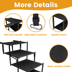 Huisdier Hond Trappen Verstelbare Outdoor Stalen Buis Draagbare Inklapbare Auto Huisdier Klim Trappen - Product Image 3