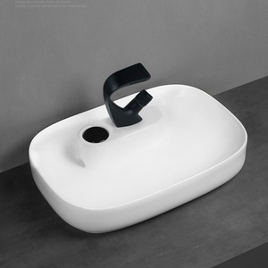 Ceramic Countertop Sink <b>Round</b> Single Hole <b>Basin</b> For Bathroom And Balcony Easy Cleaning - Product Image 2