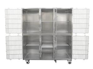 Paslanmaz çelik 304 hayvan evcil hayvan kafesi kulübesi Vet çelik tavşan köpek taşıyıcı kedi için Pet kafesleri evler - Product Image 2