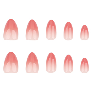 24 <span class=keywords><strong>Uñas</strong></span> Postizas Acrílicas de Estilo Francés Minimalista, con Degradado en Color Rubor, Puntas <span class=keywords><strong>Cortas</strong></span>, Personalizables, 3618 - Product Image 5