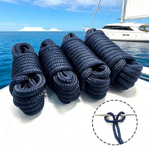 CCS認定二重編組ナイロンポリエステルドックラインロープヒンジ海洋ボートヨット用係留釣りアクセサリーOPPバッグ - Product Image 1