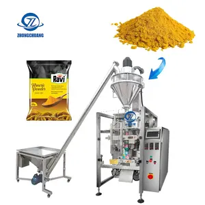 Envasadora Vertical Chili Turmeric Spices Condiment Flour Powder Filling Stand Up Pouch Gusset Bag VFFS Spice Packaging Machine