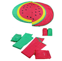 Couverture de pique-nique ronde matelassée, imperméable, pliable, lavable en machine, motif pastèque