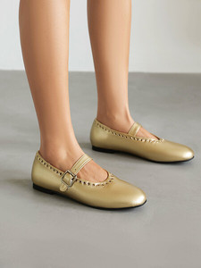 Nuevo estilo, venta al <span class=keywords><strong>por</strong></span> mayor, zapatos <span class=keywords><strong>de</strong></span> boda para niñas, sandalias informales con correa en el tobillo para exteriores, zapatos planos Mary Jane <span class=keywords><strong>de</strong></span> tacón bajo para mujeres y damas - Product Image 3