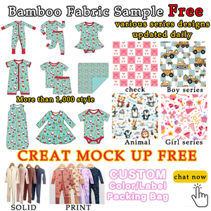 Pyjamas pour bébé en fibre de bambou assortis, accessoires pour bébé multicolores personnalisés, vêtements pour bébé tricotés pour nouveau-nés de 0 à 3 mois, filles - Product Image 3