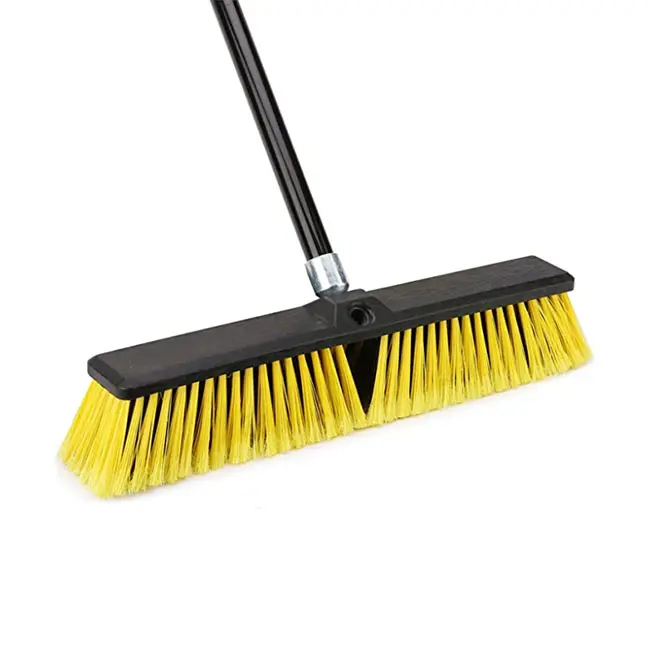 Garden Heavy Duty Push Broom Floor And Cleaning Sweeping Plastic Brush Outdoor Stiff Sweeping Magic Brooms With Long Handle