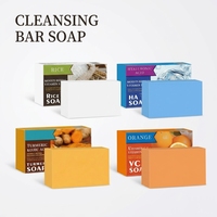 Savon Artisanal 100g aux Herbes, Vitamine VC, Acide Kojique, Curcuma, Citron, Huile Essentielle de Riz, Lait, Acide Hyaluronique pour le Bain