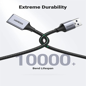 Cable de Extensión USB UGREEN, Extensor USB, Cable de Extensión USB 3.0, Cable de Datos para PC con Trenzado de Nailon, Macho a Hembra - Product Image 2