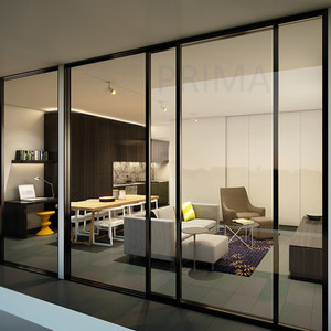 Prima Cloisons en verre Style industriel Mur d'angle en verre et porte vitrée au projet résidentiel Cloison <span class=keywords><strong>de</strong></span> <span class=keywords><strong>cuisine</strong></span> <span class=keywords><strong>Salon</strong></span> - Product Image 5