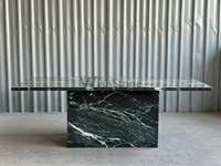 Table basse en marbre Verde Alpi, rectangulaire, en marbre vert naturel, table centrale pour salon de villa, taille personnalisée