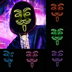 Offre Spéciale Costume D'halloween Fête Néon A Mené Le Masque de Vendetta Masque Fil <span class=keywords><strong>EL</strong></span> - Product Image 3