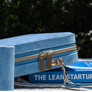 Jeu de société <span class=keywords><strong>classique</strong></span> bleu personnalisé ensemble de backgammon de voyage en cuir de qualité supérieure pour adultes - Product Image 4