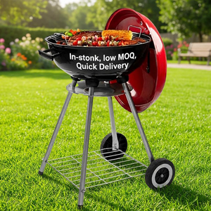 Barbecue portable de luxe en forme de pomme de 16 pouces avec fumoir à granulés et charbon de <span class=keywords><strong>bois</strong></span>, idéal pour l'extérieur - Product Image 1