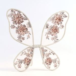 Mariposa Niñas Hada Ángel Alas de mariposa Disfraces Flores bordadas Alas para niños Alas de hadas brillantes - Product Image 3