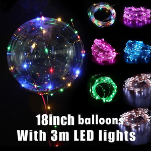 Bán buôn phim hoạt hình Bobo bóng 20/24 inch sinh nhật Wedding party Lights up LED Bobo bóng bay rõ ràng Bobo bóng bay với thanh - Product Image 5