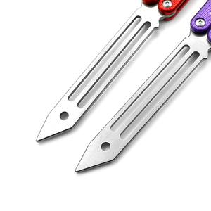 Outils d'entraînement en plein air de qualité DIY pliable Squid Butterfly Trainer Lame émoussée en acier inoxydable pour la pratique du sport OEM - Product Image 4