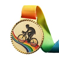 Prix personnalisé de course de marathon enfants cyclisme médaille de sport de vélo en métal en alliage de zinc pour cadeau souvenir