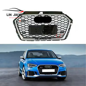 Kit carrosserie Galvanoplastie Argent Grille en nid d'abeille pour <span class=keywords><strong>Audi</strong></span> <span class=keywords><strong>A3</strong></span> 2017 2018 Facelift <span class=keywords><strong>Audi</strong></span> RS3 Grille avant - Product Image 6