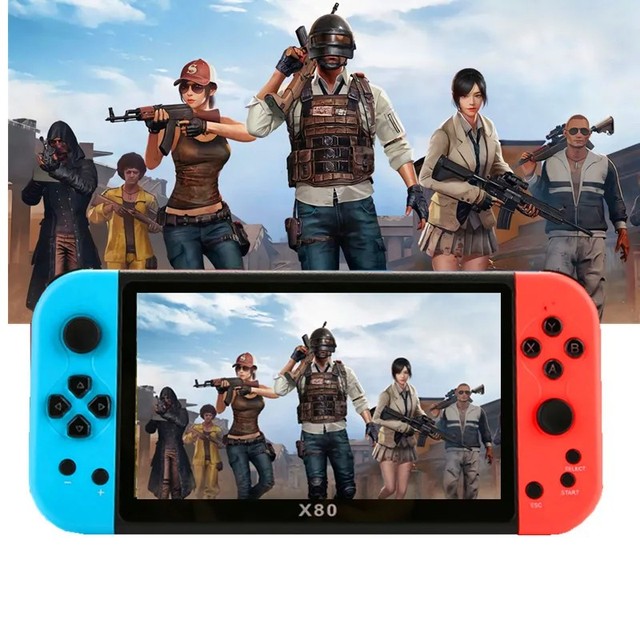 X80 Handheld Game Console Built-in 20000 Retro Games 7.0 Inch Screen Portable Audio Video Player HD TV Output Arcade Game Player