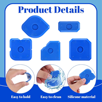Mastic en silicone de couleur personnalisée, 5 pièces, couteau à mastic, grattoir, spatules pour mastic