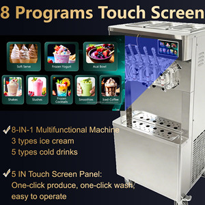 Máquina comercial de helado suave para preparar açaí, máquina vertical de yogur helado de 5 sabores con bomba de aire, certificación ETL/CE - Product Image 4