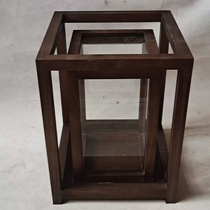 Lanterne in <span class=keywords><strong>Legno</strong></span> Rustiche Centrotavola Tipo Divisibile Portacandele in <span class=keywords><strong>Legno</strong></span> per Decorazioni Tavola Matrimonio - Product Image 2