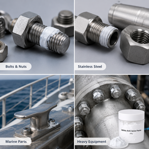 Grasa Antiadherente Blanca de Alta Calidad de 200g, Lubricante de Alta Temperatura, Anticorrosión y Resistente a la Fricción para Tuercas y Pernos Roscados - Product Image 3