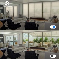 Película de Vidrio Inteligente COAST PDLC, Película Decorativa Moderna Autoadhesiva para Ventanas, Privacidad Controlable a Distancia para Hogar y Oficina, Protección Contra el Calor