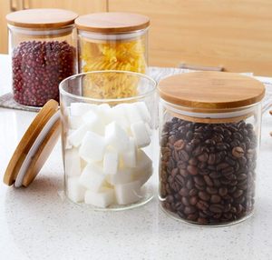 Tùy Chỉnh Kích Thước Thủy Tinh Hiện Đại Lưu Trữ Jar Với Keo Gỗ Tre Nắp Bìa Cho Việc Lưu Trữ Các Hạt Trái Cây Sấy Khô Trà Mật Ong Nhà Bếp Thiết Lập - Product Image 6