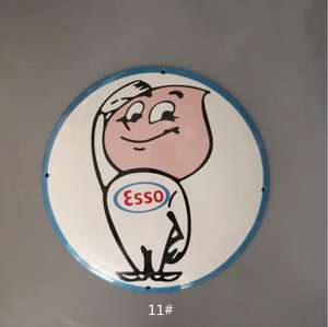 FERRO PINS placa do sinal do esmalte, placa decorativa, porcelana signpost sinais esmalte vintage - Product Image 6