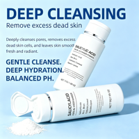 Poudre nettoyante à l'acide salicylique BHA, nettoyant exfoliant pour le visage, nettoyant pour les pores, pour l'acné, les peaux grasses, éliminateur de peaux mortes, OEM, étiquette privée