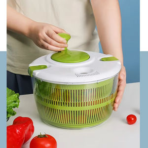 LM <b>Plastic</b> Push Type Fruits Drain <b>Basket</b> Rotation Multifunctional Vegetable Eco-Friendly Oven Safe 5L Kitchen Accessories - Product Image 1