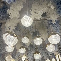Disposition de lieu de mariage de haute qualité atmosphère décorative romantique lumières guirlandes lumineuses accessoires de mariage 10 têtes lustre acrylique