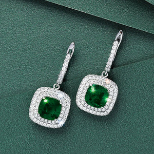 Orecchini a polsino quadrati spessi da donna, eleganti gioielli pendenti alla moda - Product Image 2