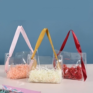 Bolsa de Mão Transparente Personalizada em PVC Durável e Ecológico com Alça de Lenço, à Prova d'Água, com Impressão de Logotipo Personalizado e Toque Macio - Product Image 4