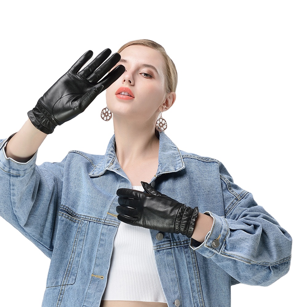 Привлекательная цена, высокое качество, милое зимнее кожаное модное платье с перчатками, сексуальный Bf