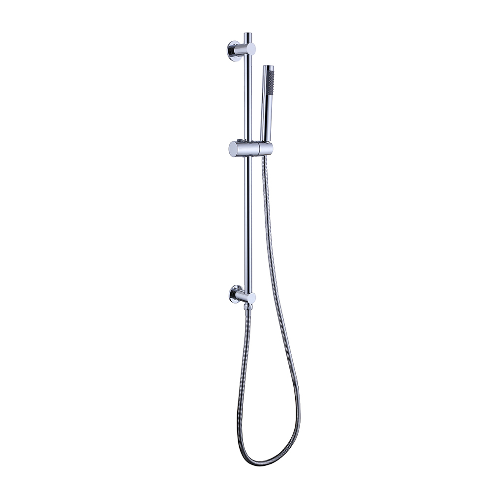 Chrom-Duschstange Verstellbar Mit Handbrausehalter, Edelstahl 304, Wandmontiert Für Badezimmer
