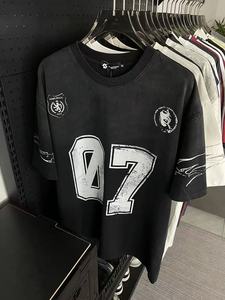 <span class=keywords><strong>T</strong></span>-Shirt Oversize Stile Hip Hop con Stampa Grafica <span class=keywords><strong>C</strong></span>.<span class=keywords><strong>Y</strong></span>.S.S. su Entrambi i Lati, 220g, Design Vintage Lavato con Badge, Multicolore, Casual Unisex - Product Image 3