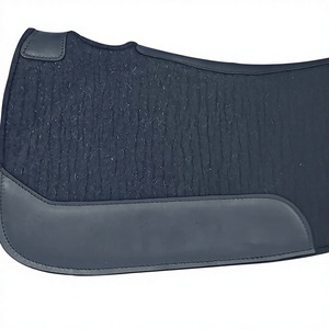 Premium Extra Soft Wool Smooth Contoured Saddle Pad Horse Riding Customize Dressage Jumping Equine Care <b>Cow</b> Leather Felt pad - Product Image 1